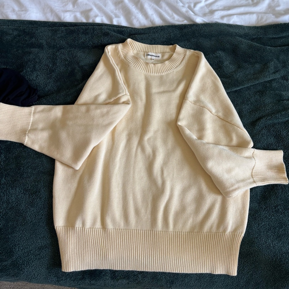 Sonderhaus cotton Gwendolyn sweater butter yellow